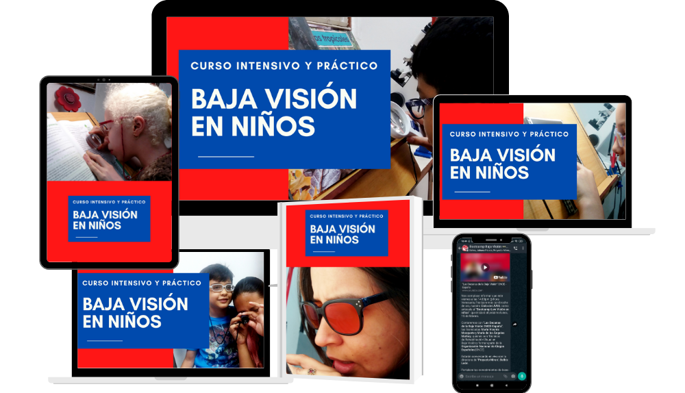 Mockup del curso Baja Visión en Niños de Proyecto Miren