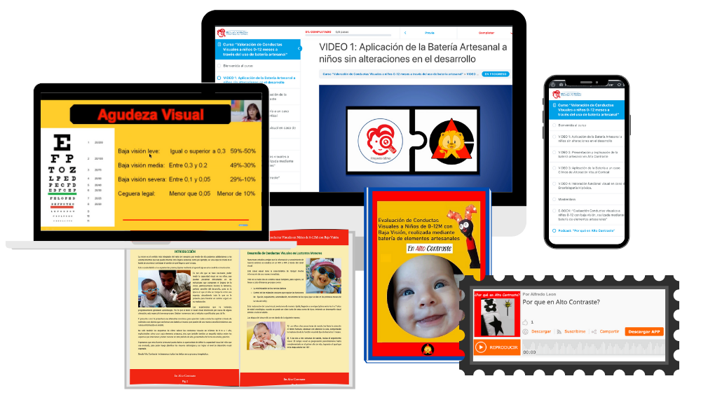 Curso Valoración de Conductas Visuales en computadora, tablet y teléfono